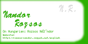 nandor rozsos business card